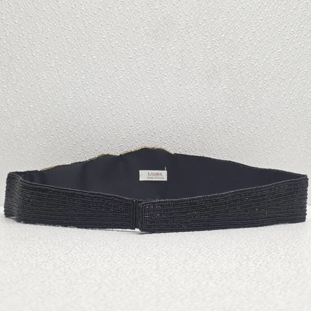 Vintage Milor Beaded Embellished Womens Belt 33.5